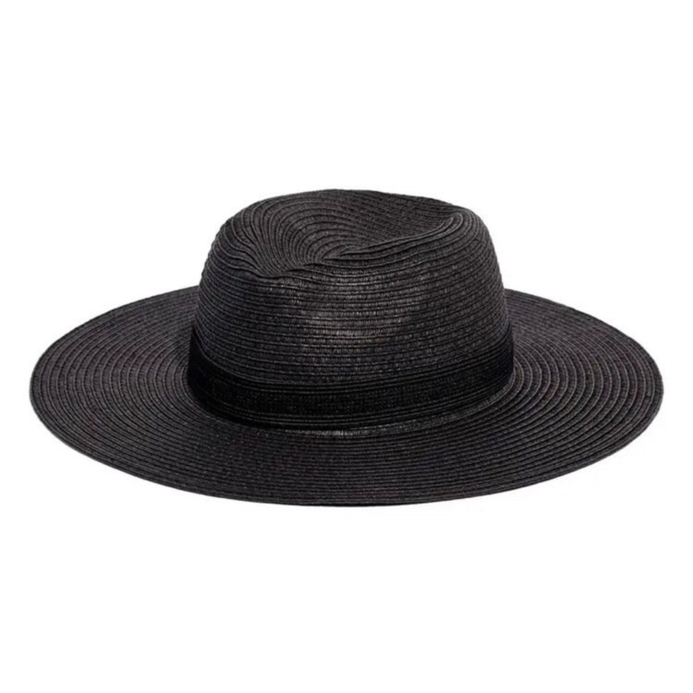 Madewell Mesa Black Straw Hat NWT